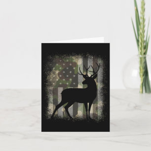 Camo US Flag Deer Elk Buck Hunting Camouflage Hunt Kaart