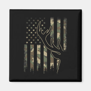 Camo US Flag Elk Buck Camouflage Herten Jacht Magneet