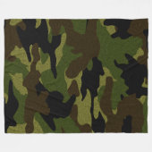 Camo Vert Brut Militaire Personnalisé Couvertures  (Devant (Horizontal))