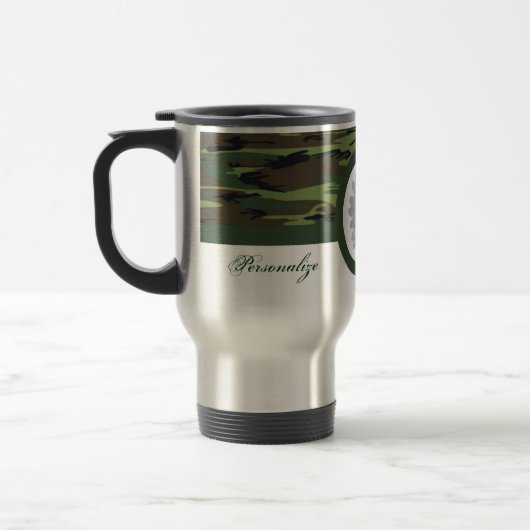 Camo vert Voyage Mug (Gauche)