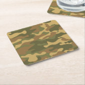 Camo Vierkante Kartonnen Onderzetter (Schuin)