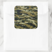 Camo Vierkante Sticker (Tas)