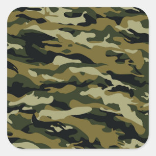 Camo Vierkante Sticker