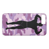 Camo violet avec Coque iphone Bodybuilder (Dos (Horizontal))