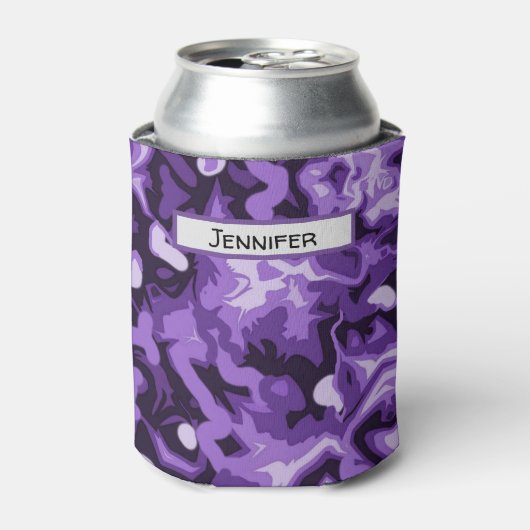 Camo Violet Peut Bouteille Glacière Stocker Stuffe (Can devant)