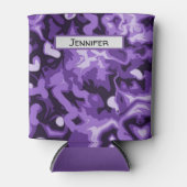 Camo Violet Peut Bouteille Glacière Stocker Stuffe (Devant)