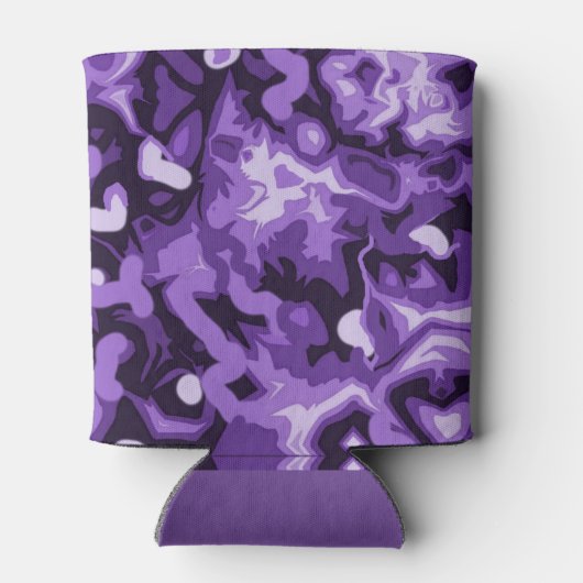 Camo Violet Peut Bouteille Glacière Stocker Stuffe (Dos)
