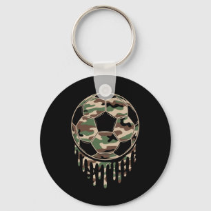 Camo Voetbal Footbyll Drip Camouflage Coquette Sleutelhanger