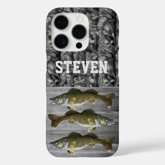 Camo Walleye Vist Naam Man Sportkool Case-Mate iPhone Case (Achterkant)