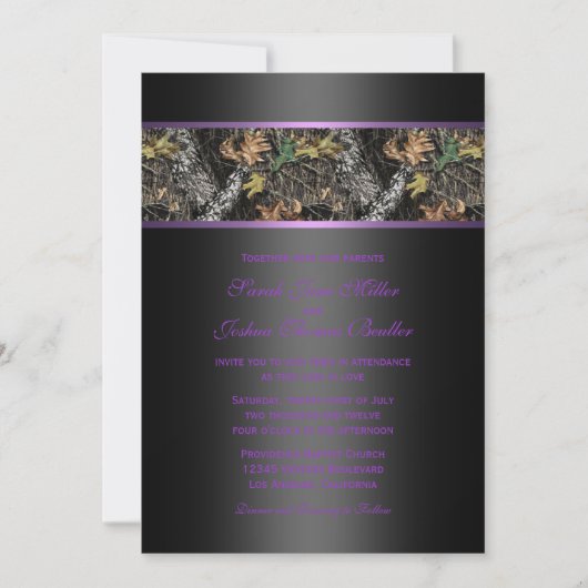 Camo Wedding Invitations Kaart (Voorkant)