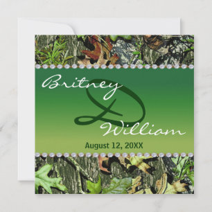 Camo Wedding Invitations Kaart