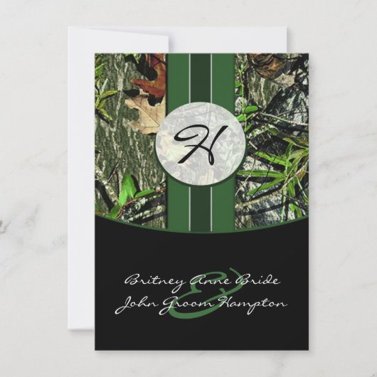 Camo Wedding Invitations Kaart (Voorkant)