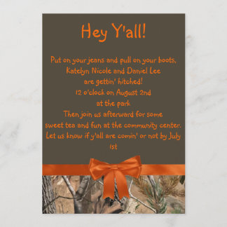 Camo Wedding Invite Kaart