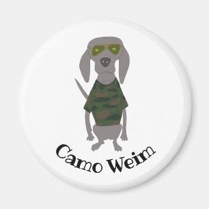 Camo Weim Weimaraner Gray Ghost Dog Magneet
