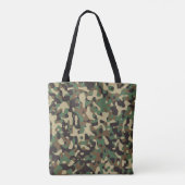 Camocamouflagepatroonmonogram initialen draagtas (Achterkant)