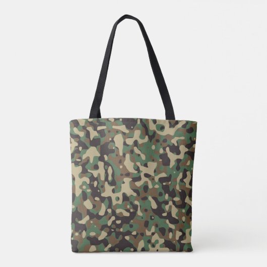 Camocamouflagepatroonmonogram initialen draagtas (Achterkant)