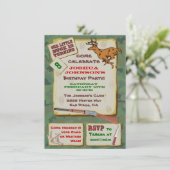 Camoflage Deer Hunting Birthday Party Kaart (Staand voorkant)