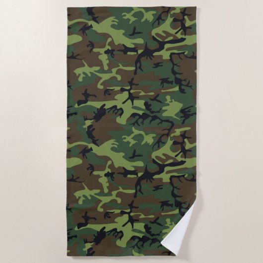 CAMOFLAGE PATROON BEACH TOWEL STRANDLAKEN (Voorkant)