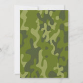 Camoflauge Birthday-uitnodigingen Kaart (Achterkant)