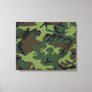 CAMOFLAUGE PATROON CANVAS AFDRUK