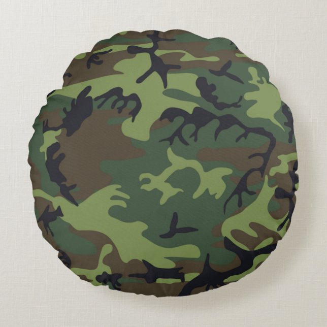 CAMOFLAUGE PATROON ROND KUSSEN (Voorkant)