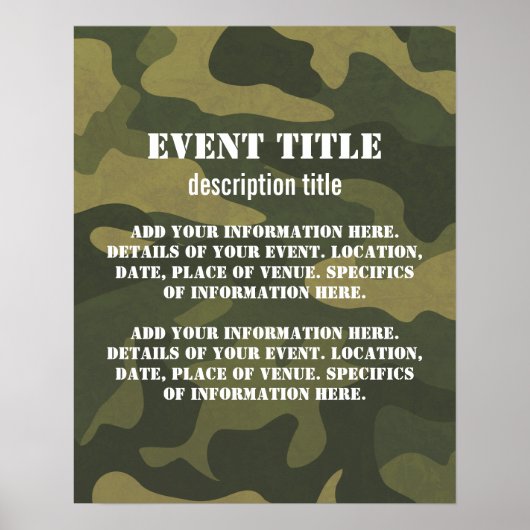 Camoflauge Poster (Voorkant)