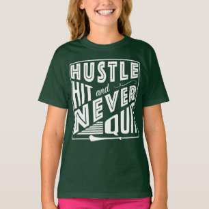 Camogie Hustle Hit & Never Quit, Gaelic Games T-shirt