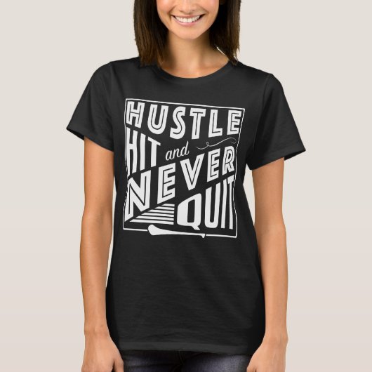 Camogie Hustle Hit & Never Quit, Gaelic Games T-shirt (Voorkant)