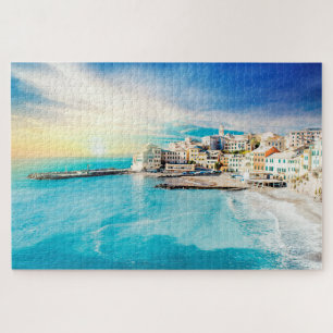Camogli Italië Schilderij Portofino Genua Ligurië Legpuzzel