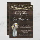 Camomille/marguerite rustiques du faire-part de (Devant / Derrière)