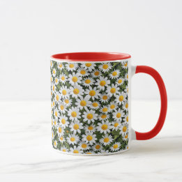 Camomilles en floraison - Modèle floral 2 - Mug de