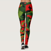 Camorode en groene smog leggings (Achterkant)