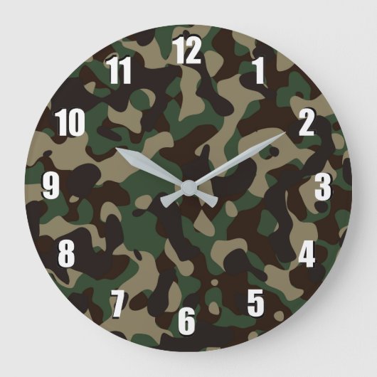 Camouflaed Wall Clock Grote Klok (Voorkant)
