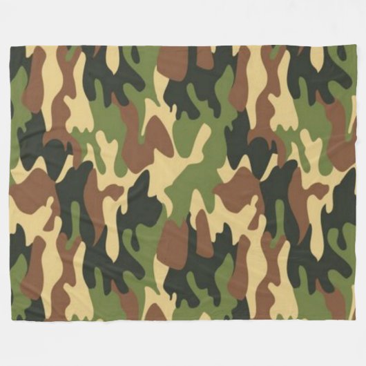 Camouflage 1 60x80 fleece deken (Voorkant (Horizontaal))