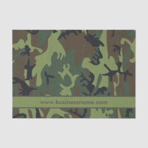 Camouflage aangepaste tekst tissuepapier