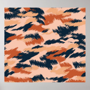 Camouflage Abstract: naadloos behang. Poster