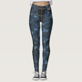 Camouflage Action Cosplay Bleu Costume Leggings (Devant)