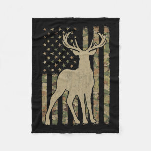 Camouflage Amerikaanse vlag Amerikaanse jager hert Fleece Deken