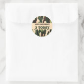 Camouflage Anniversaire Classic Round Sticker (Sac)