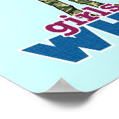 Camouflage Archery Girl - Blonde Poster (Hoek)