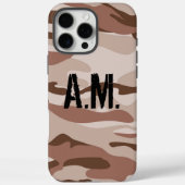 Camouflage armée Monogramme coque iphone-Beige-Bro (Verso)