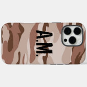 Camouflage armée Monogramme coque iphone-Beige-Bro (Verso (horizontal))