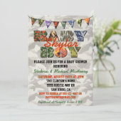 Camouflage Baby Boy Baby Shower Invitations (Debout devant)