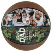 Camouflage beste papa ooit 4 foto basketbal (Voorkant)