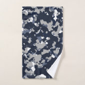 Camouflage blanc gris bleu Motif Camo (Serviette à main)