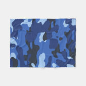 Camouflage Blauw Camo Legerpatroon Fleece Deken (Voorkant (Horizontaal))