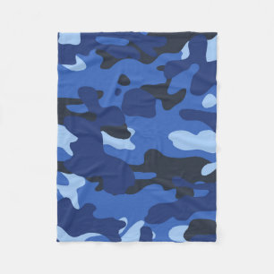 Camouflage Blauw Camo Legerpatroon Fleece Deken
