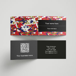 Camouflage, Blauw Wit Rood Goud, Militair, Leger Visitekaartjes