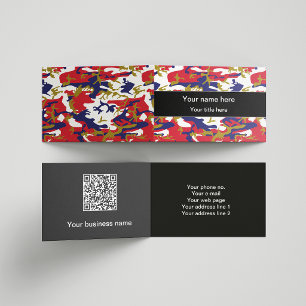 Camouflage, Blauw Wit Rood Goud, Militair, Leger Visitekaartjes