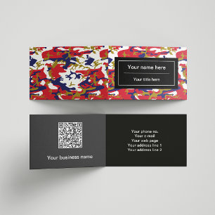 Camouflage, Blauw Wit Rood Goud, Militair, Leger Visitekaartjes